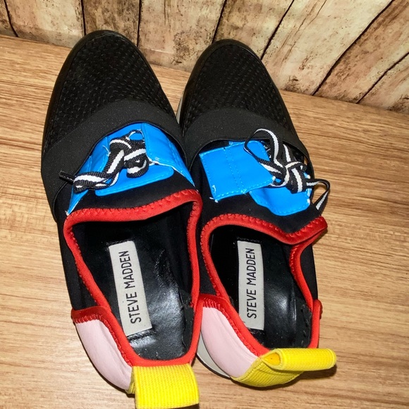 STEVE MADDEN WOMENS ANTICS LOW TOP FASHION SNEAKERS LACE UP SIZE 7M - Picture 8 of 11